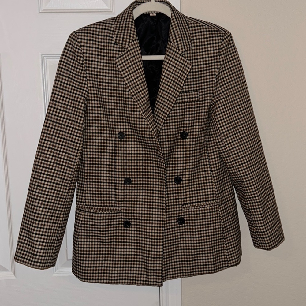 Brown/Black Plaid Blazer
